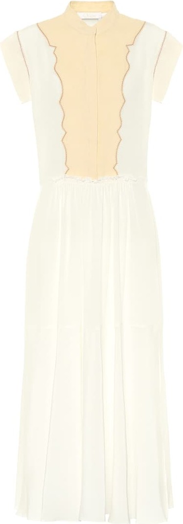 Chloe Silk crêpe-de-chine midi dress