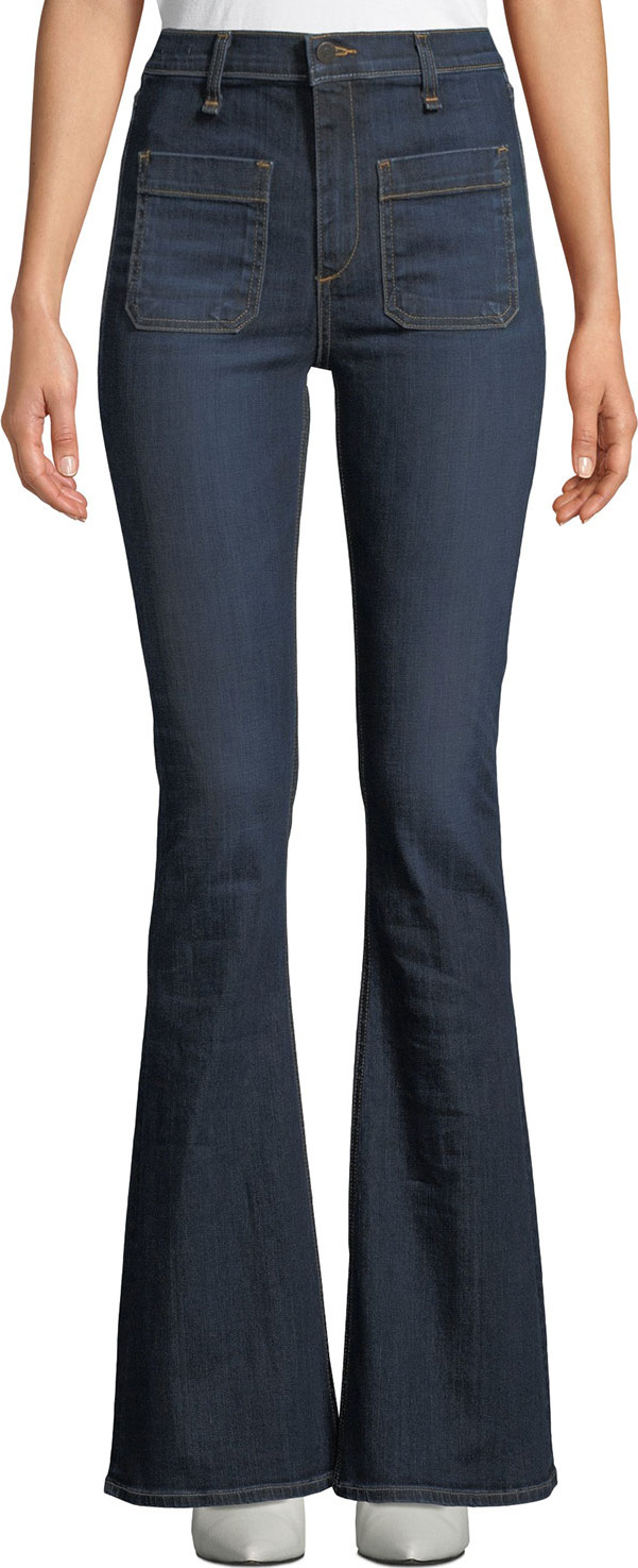 Veronica Beard Florence Flared-Leg Denim Pants