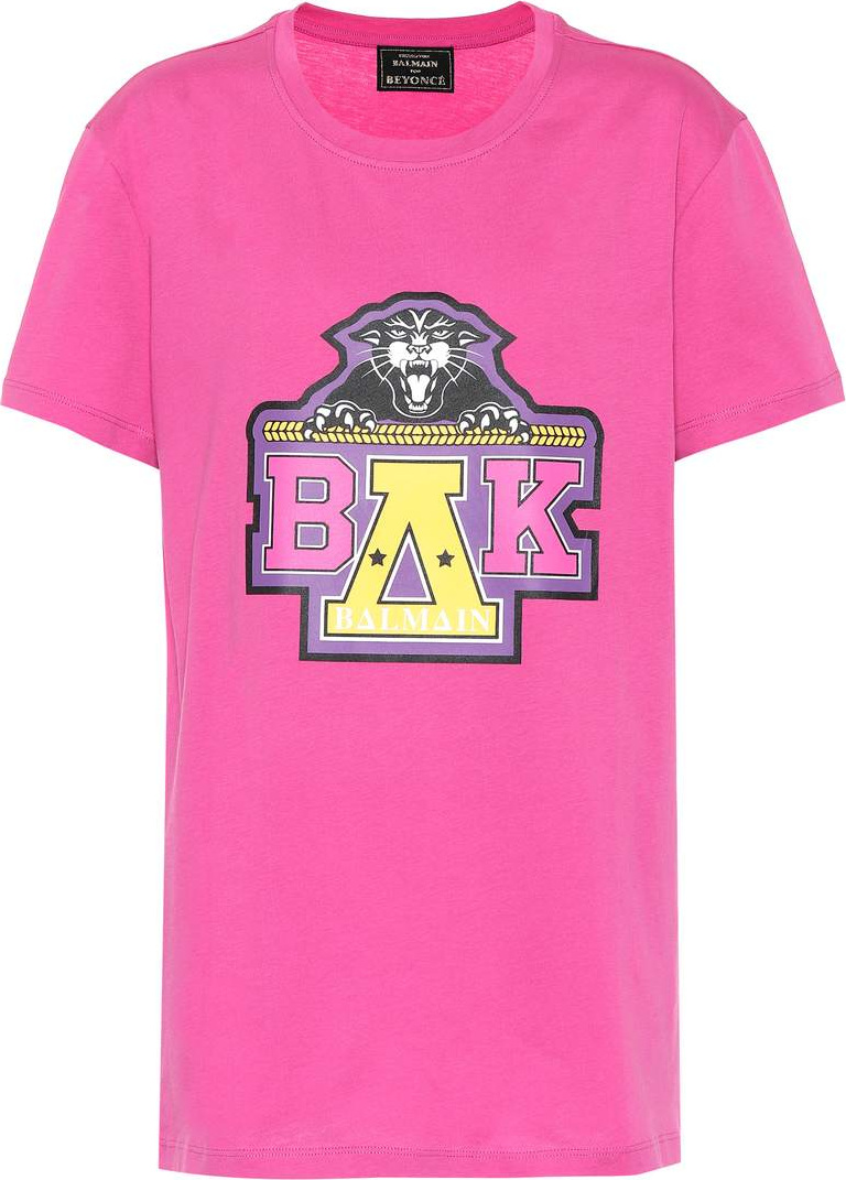 Balmain X Beyoncé printed cotton T-shirt