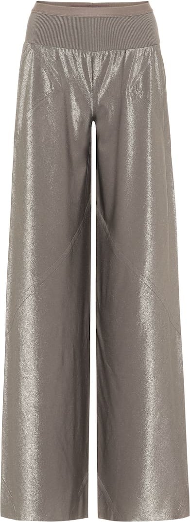 Rick Owens Lilies metallic wide-leg pants