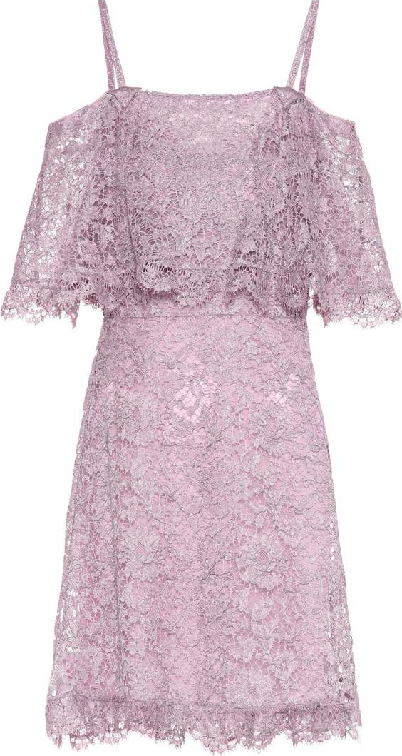 Valentino Cotton-blend lace minidress