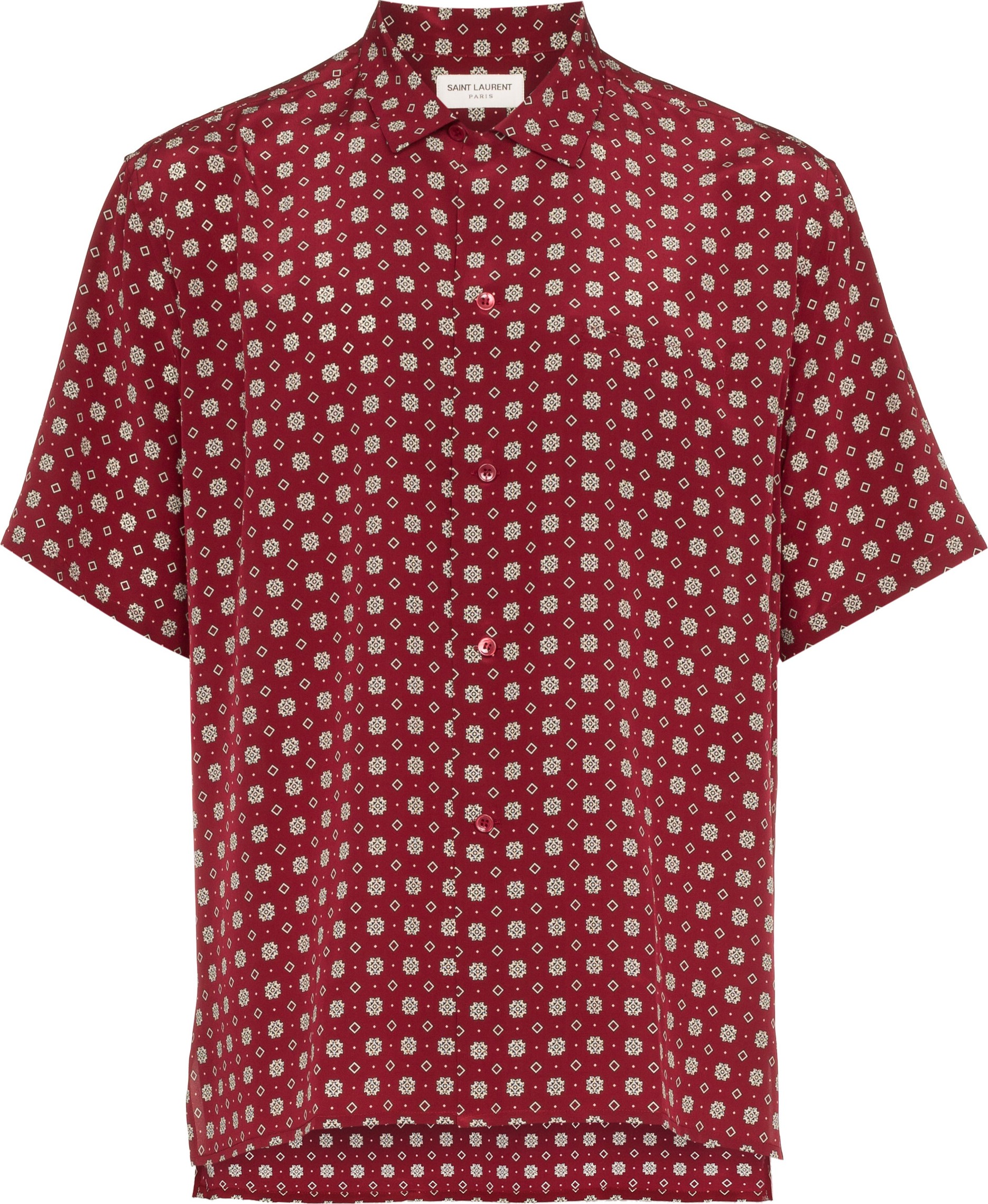 Saint Laurent stained glass window print silk shirt