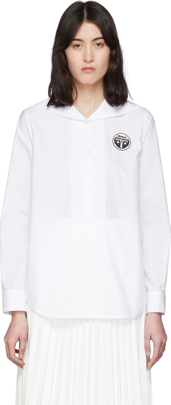 MM6 Maison Margiela White Back Flap Shirt