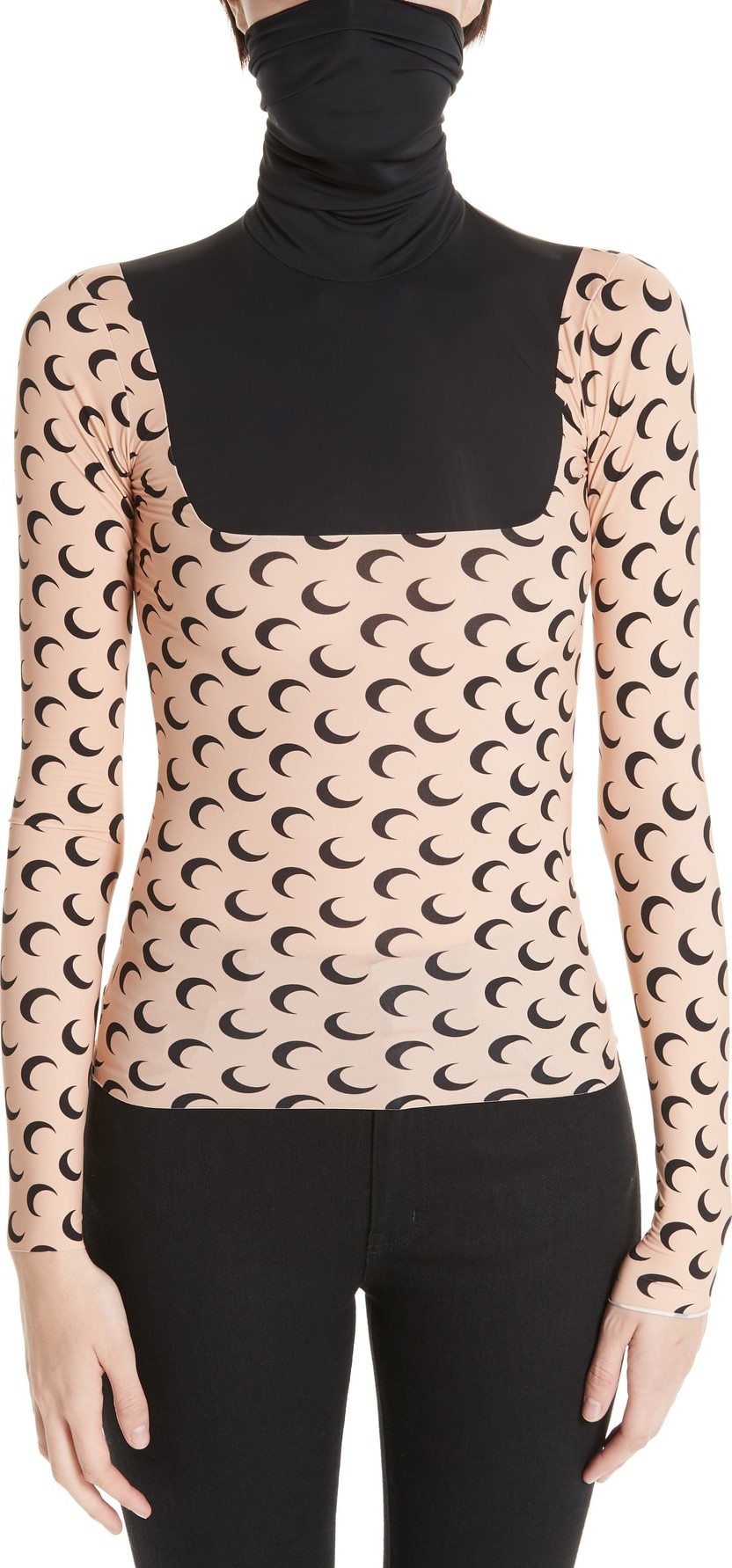 Marine Serre Moon Print Knit Top