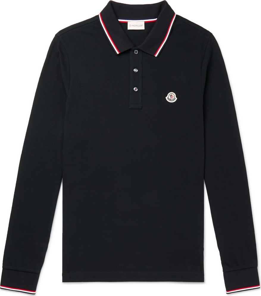 Moncler Slim-Fit Logo-Appliquéd Cotton-Piqué Polo Shirt Moncler Slim-Fit Logo-Appliquéd Cotton-Piqué Polo Shirt