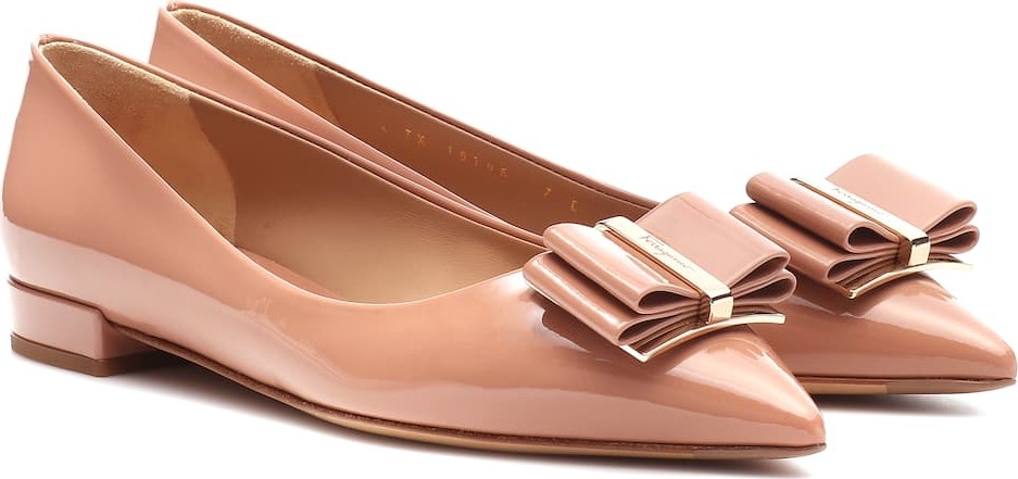 Salvatore Ferragamo Zeri patent leather ballet flats
