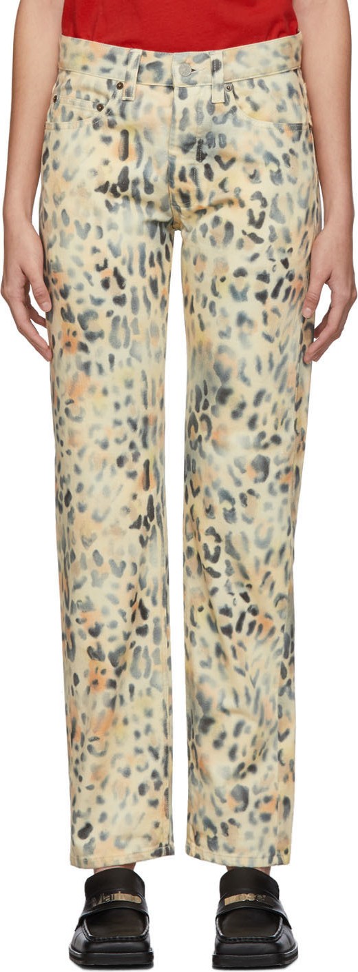NAPA by Martine Rose Tan Leopard Jeans