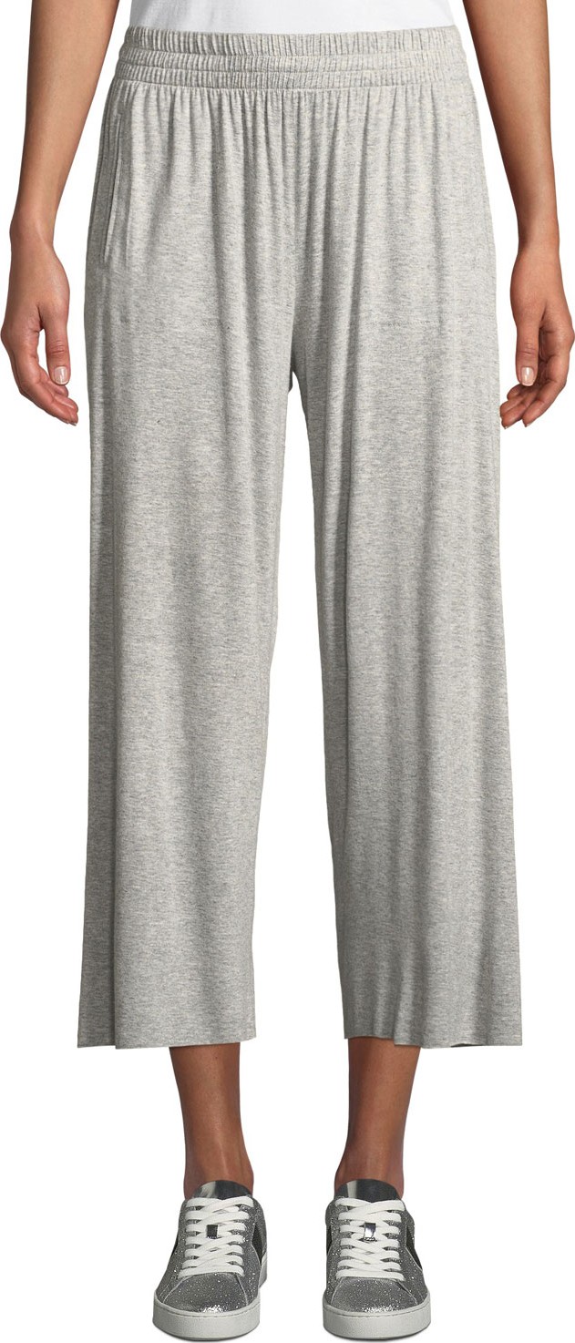 Norma Kamali Stretch Knit Cropped Boyfriend Sweatpants