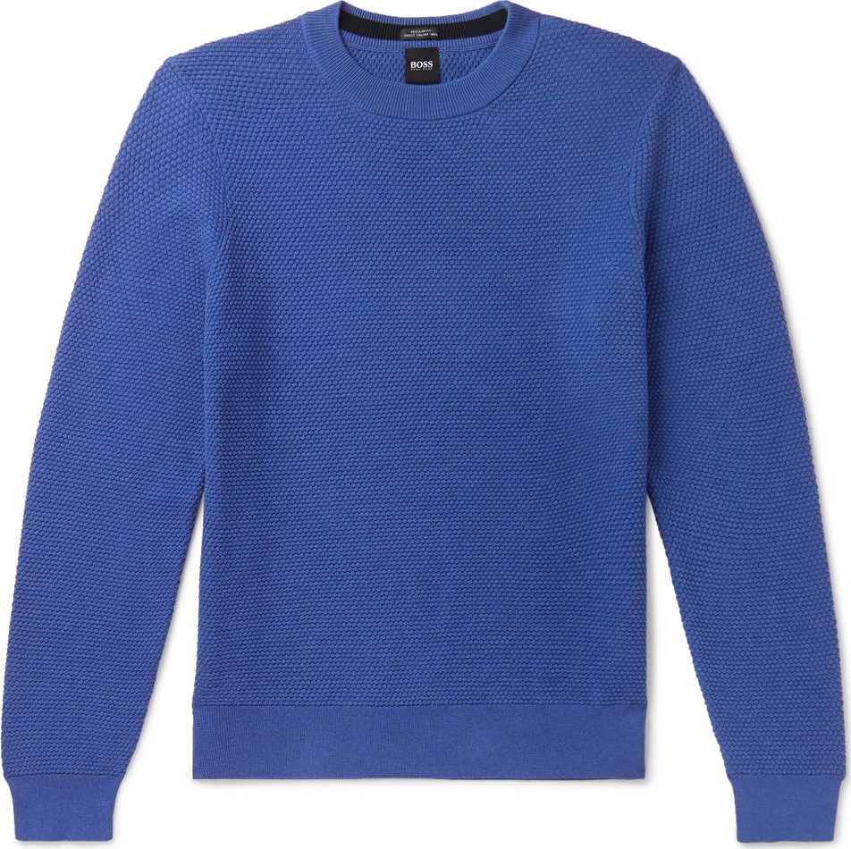 HUGO BOSS Textured Pima Cotton Sweater