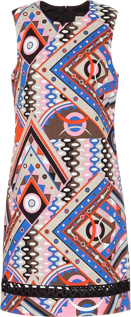 Emilio Pucci Printed stretch-cotton shift dress