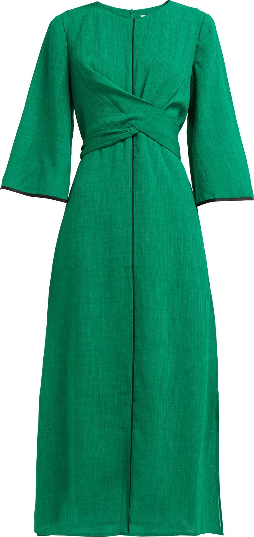 Cefinn Wrap-bodice voile midi dress