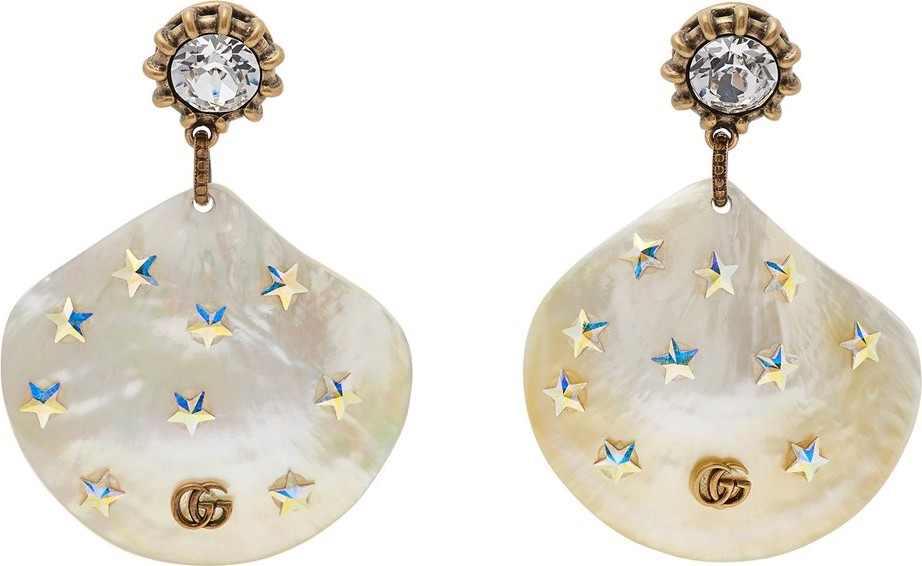 Gucci GG mother-of-pearl drop earrings