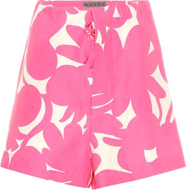 Marni Linen, cotton and silk shorts