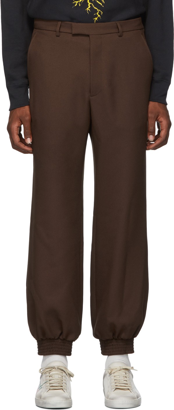 Gucci Brown Fluid Drill Trousers