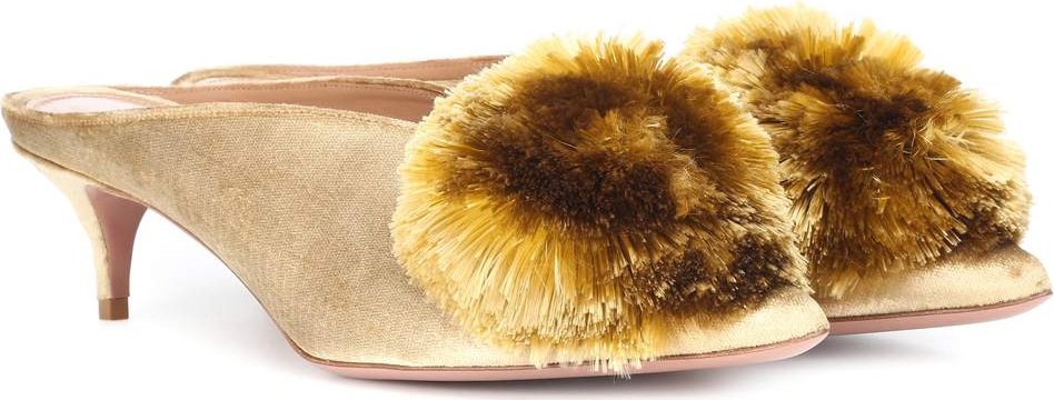 Aquazzura Powder Puff 45 velvet mules