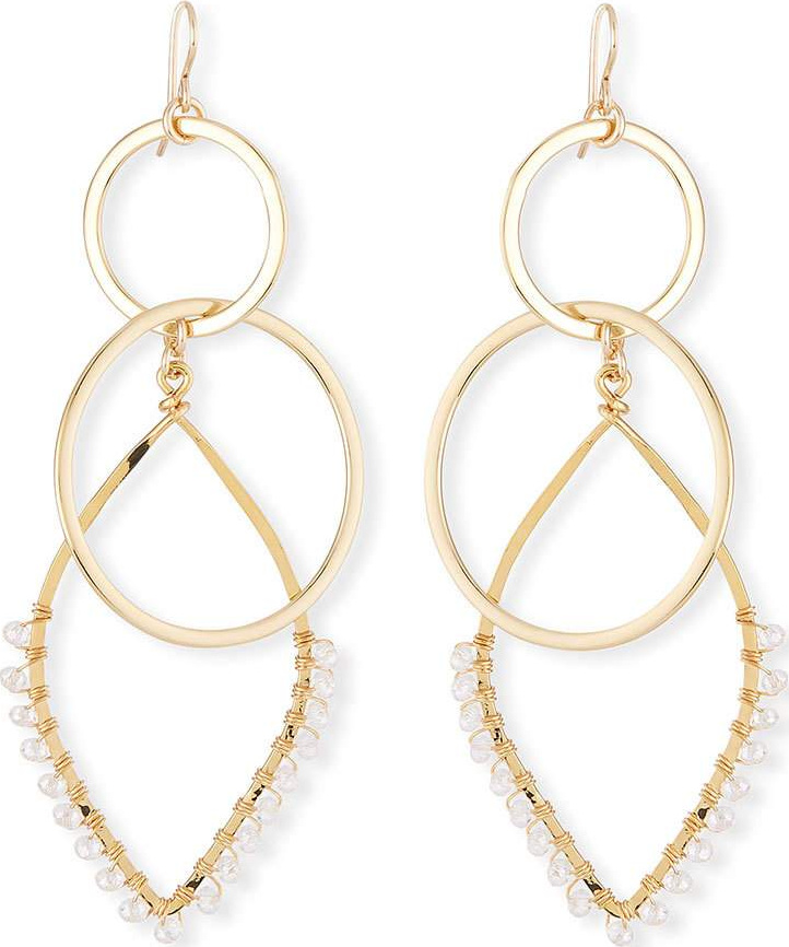 Devon Leigh Teardrop Double-Link Earrings