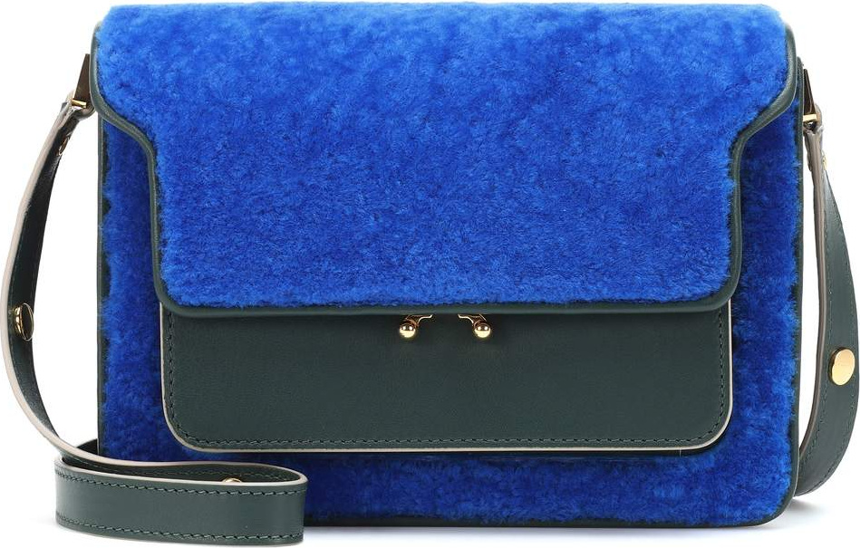Marni Trunk shearling shoulder bag