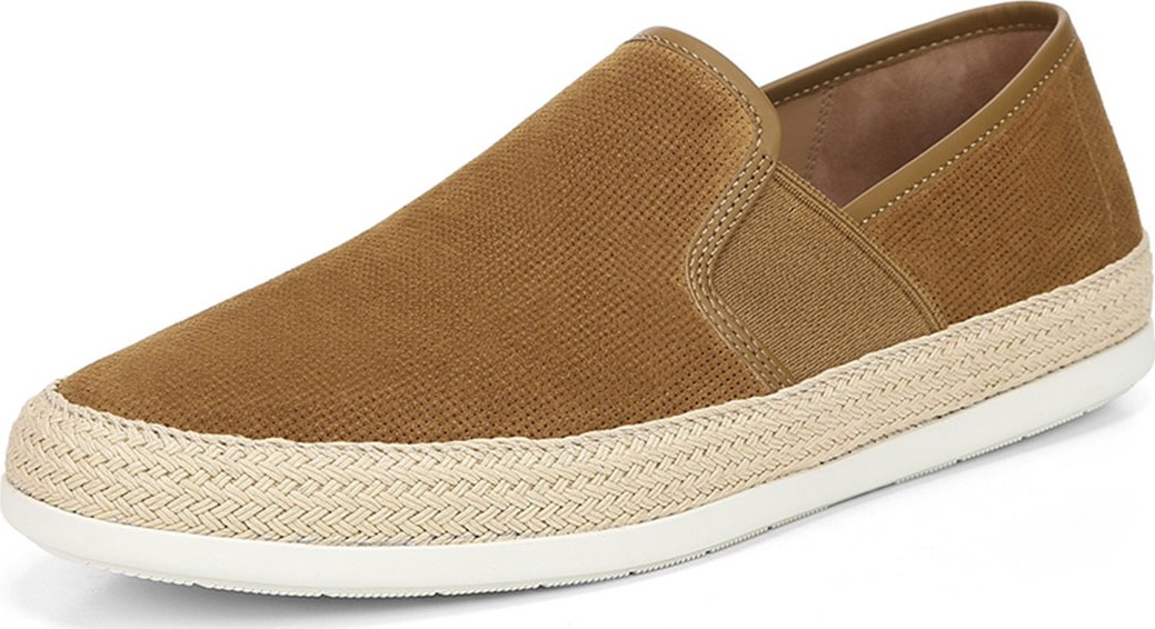 Vince Men's Chad Perforated Sport Suede Slip-On Sneakers