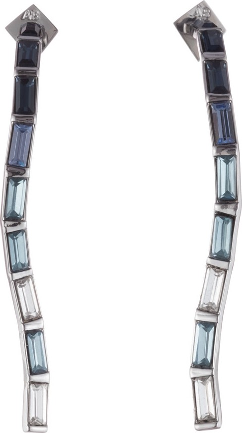 Alexis Bittar Ombre Crystal Baguette Linear Earrings