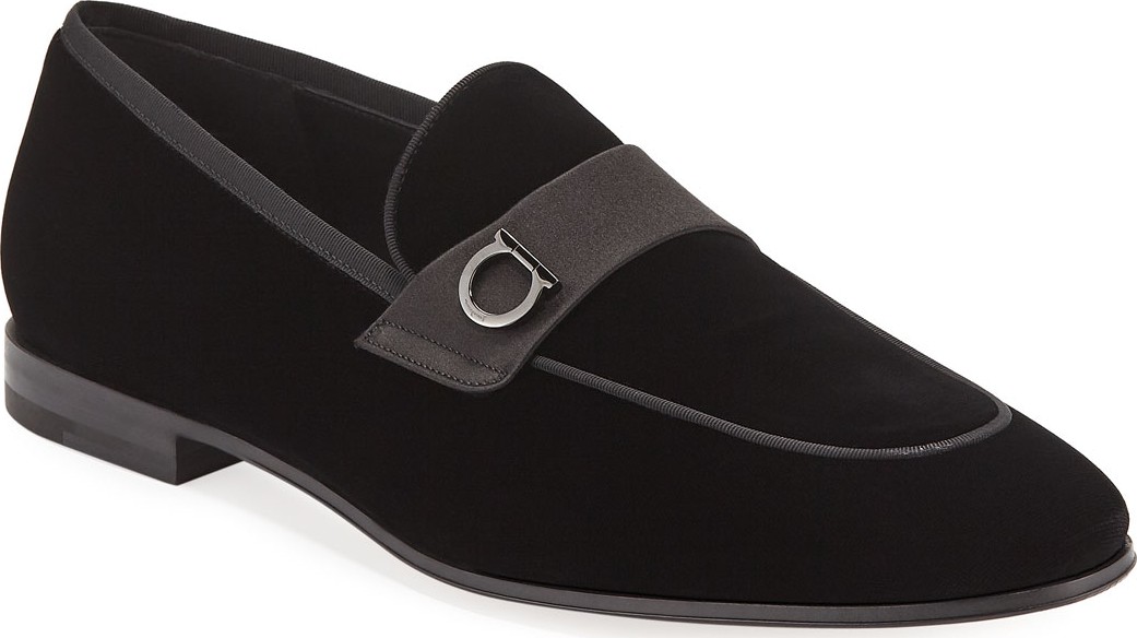 Salvatore Ferragamo Men's Andrea Velvet Loafers