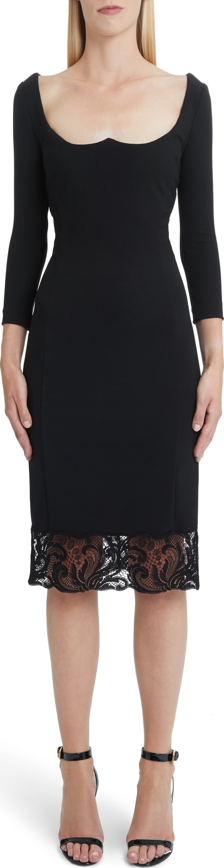 Versace First Line Lace Hem Body-Con Dress