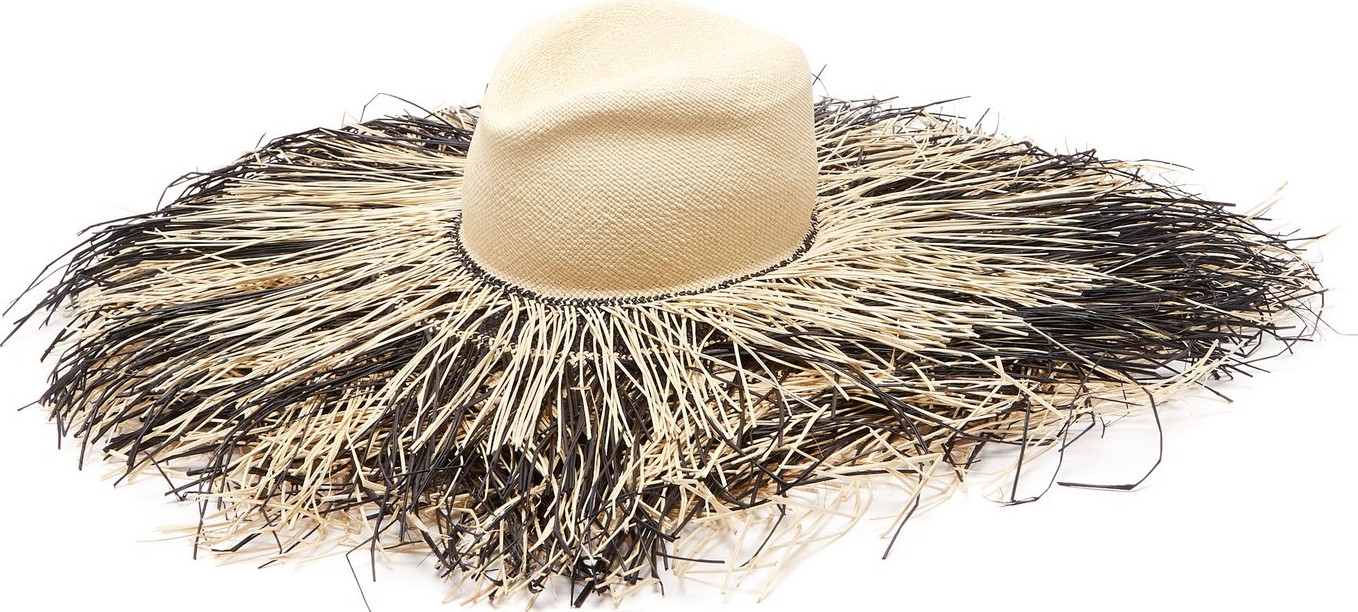 Lola Hats Porcupine fringed raffia hat