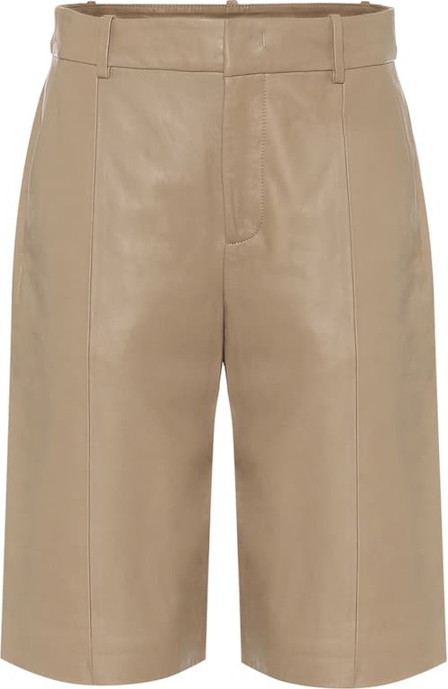 Vince High-rise leather shorts