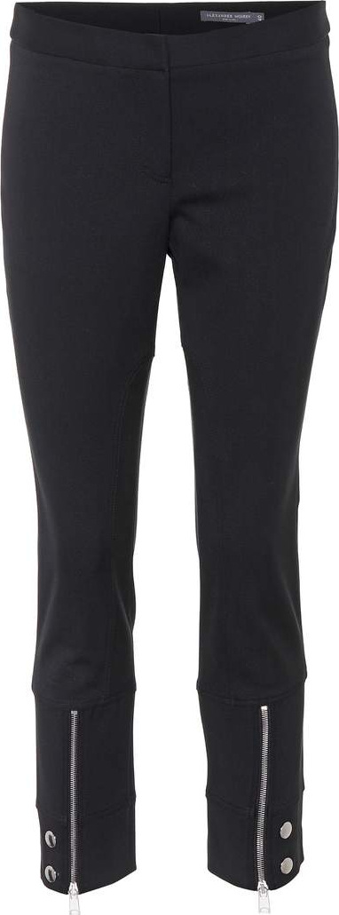 Alexander McQueen Cropped zip-cuff skinny trousers