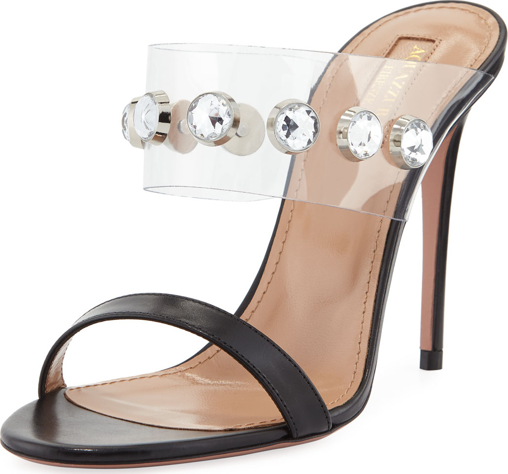 Aquazzura Galaxy Crystal Slide Sandal