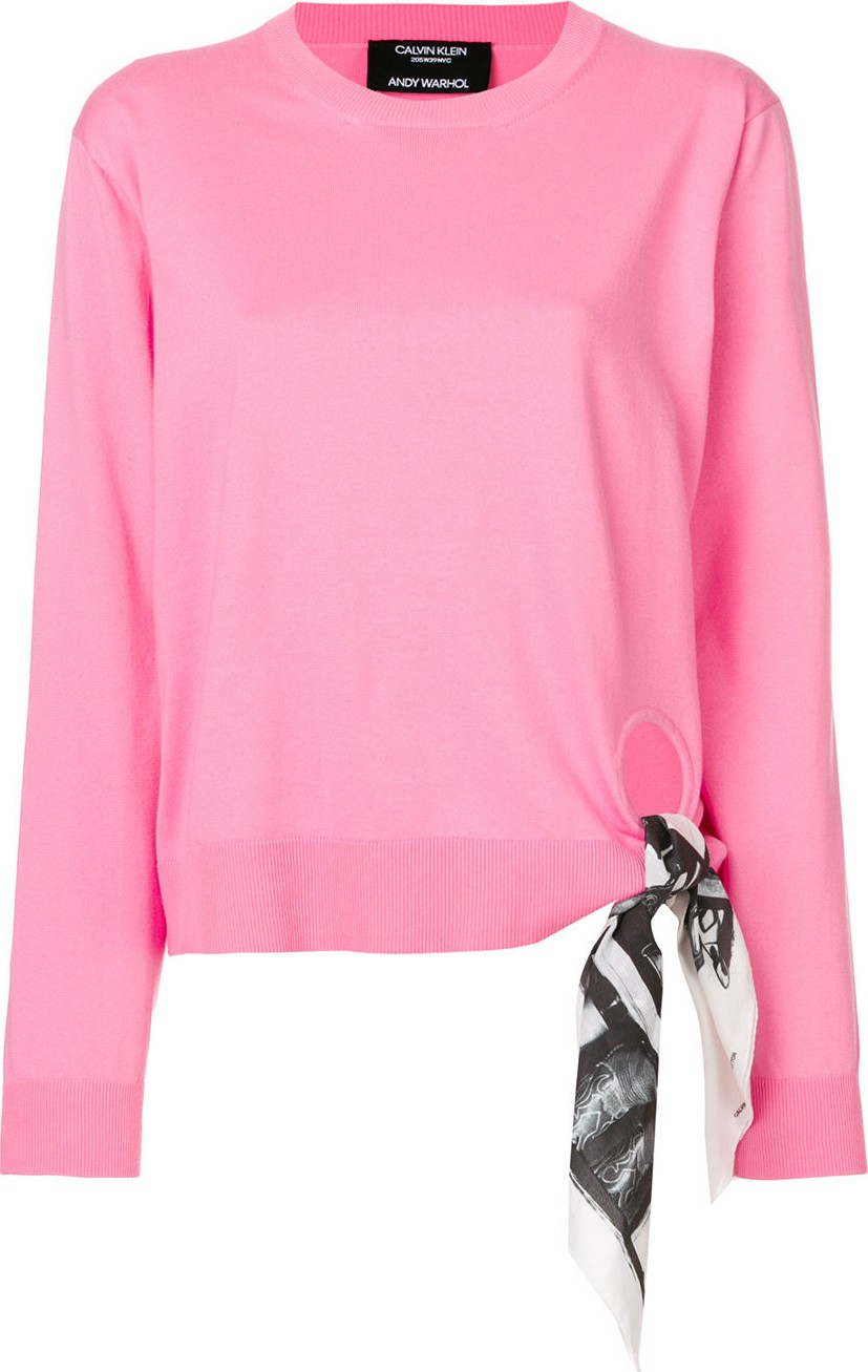 Calvin Klein 205W39NYC tie detail top