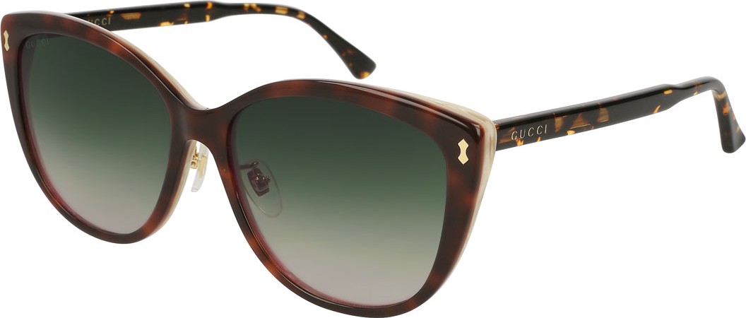 Gucci Contrast Acetate Cat-Eye Sunglasses, Brown Pattern