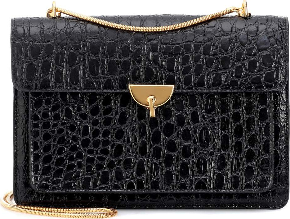 Dries Van Noten Embossed leather shoulder bag