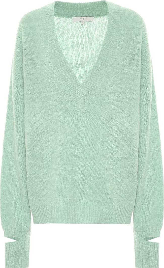 Tibi Airy alpaca-blend sweater