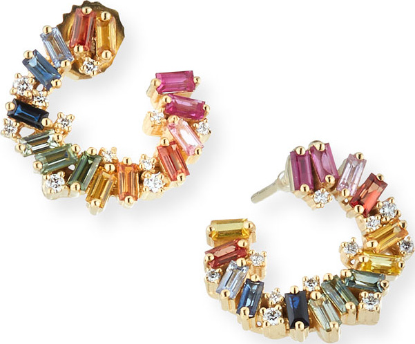 Suzanne Kalan 18k Sideways Spiral Earrings