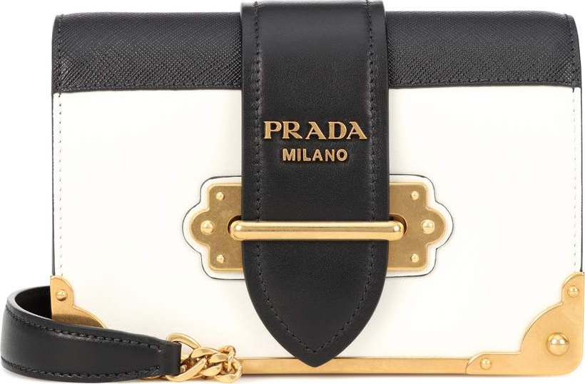Prada Cahier leather shoulder bag
