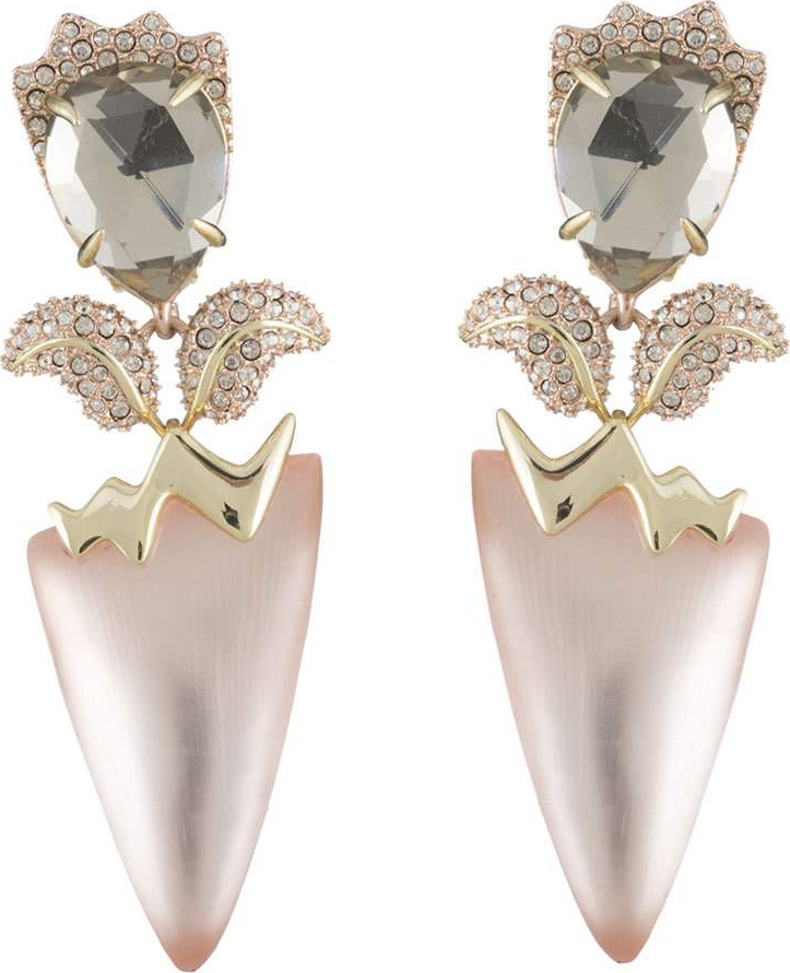 Alexis Bittar Crystal Encrusted Tulip Clip-On Earrings