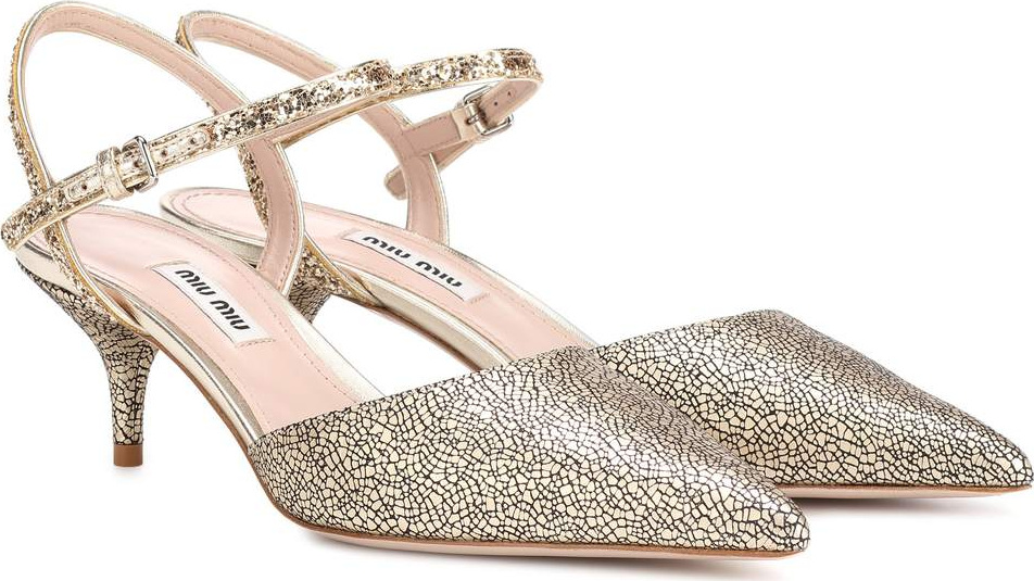 Miu Miu Leather slingback pumps