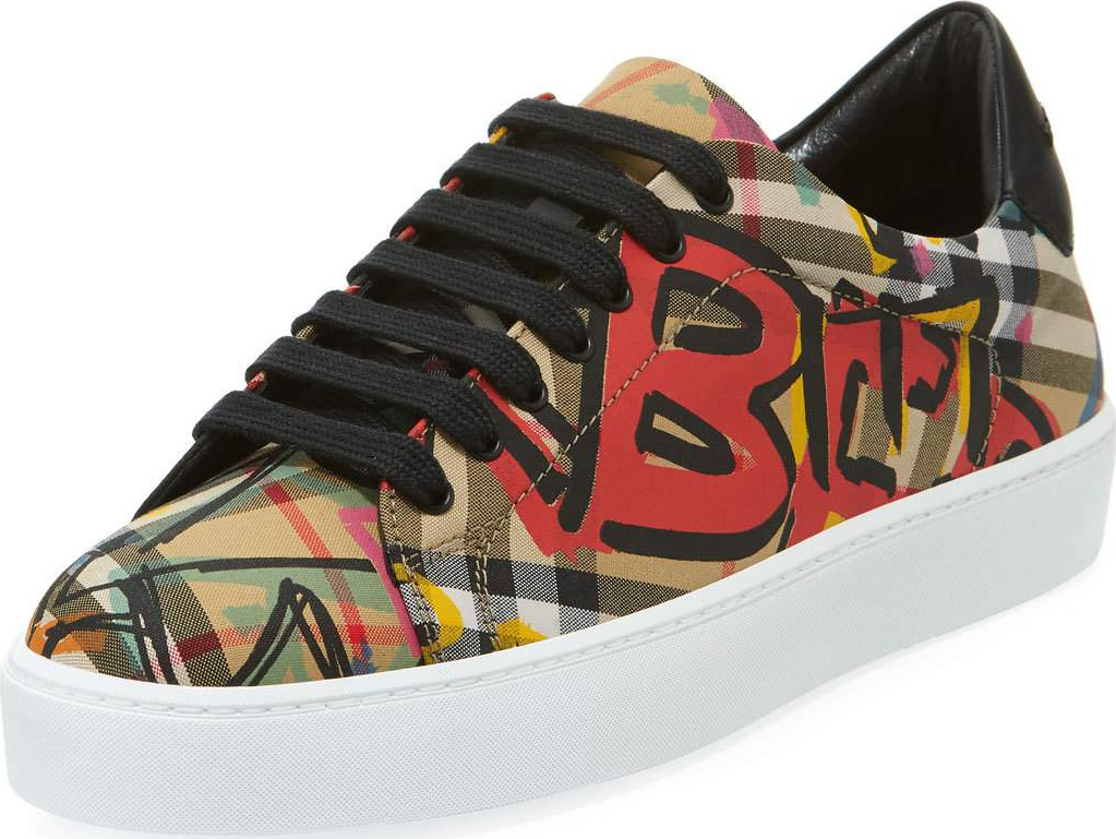 Burberry London England Westford Vintage-Print Check Low-Top Sneaker