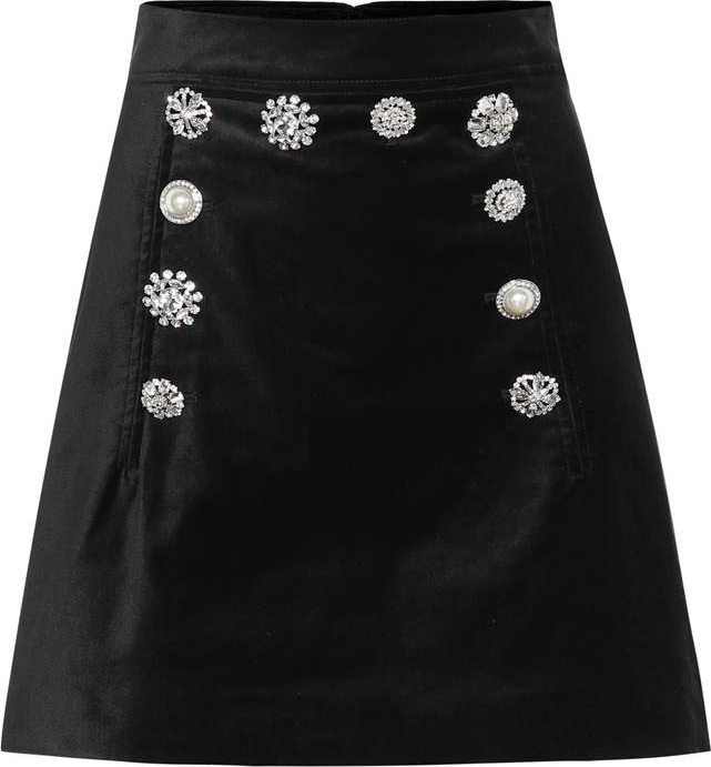 Veronica Beard Ording velvet miniskirt