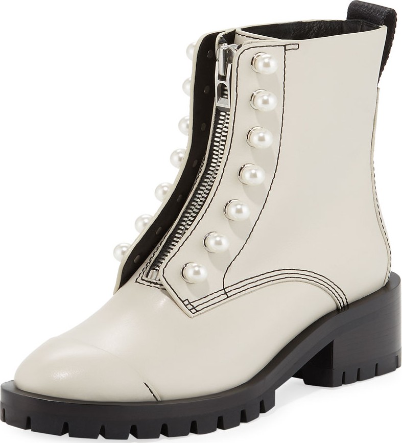 3.1 Phillip Lim Hayett Pearly-Studded Boots