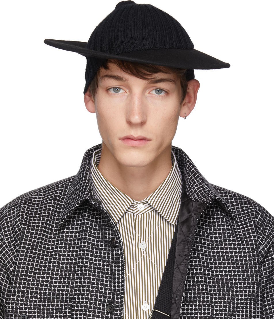 Bless Black Wool Hatcap Hat