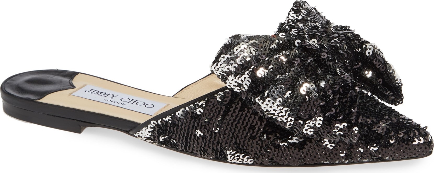 Jimmy Choo Georgia Sequin Bow Mule
