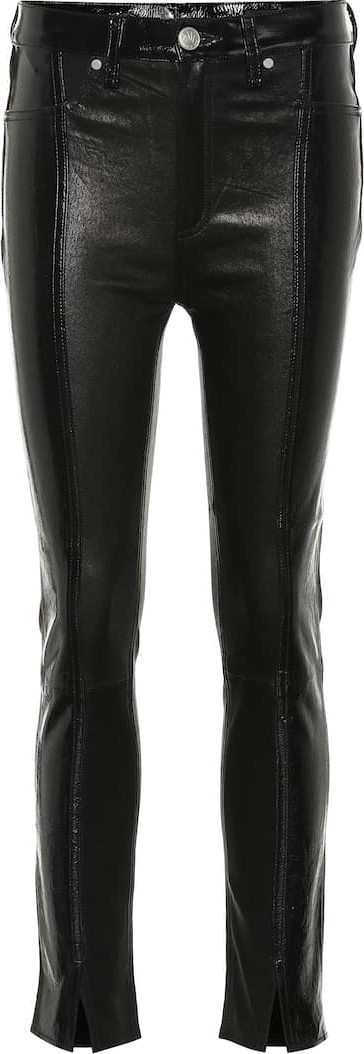 Rag & Bone Evelyn high-rise leather slim jeans