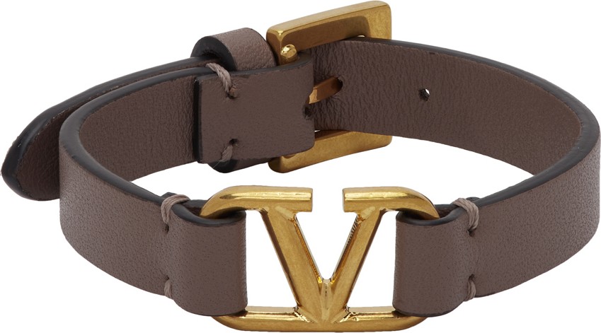 Valentino Grey Valentino Garavani VLogo Bracelet