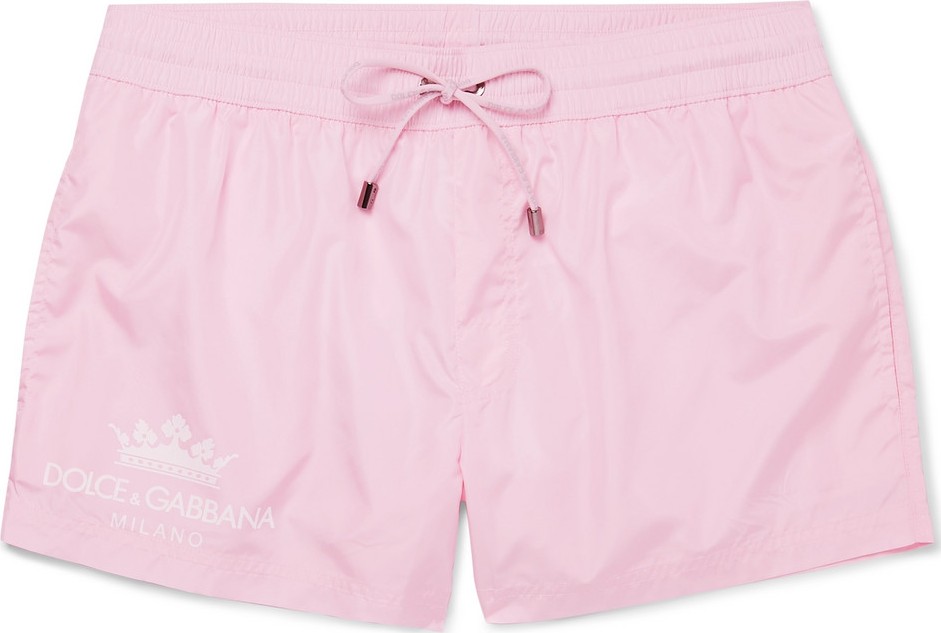 Dolce & Gabbana Logo-Print Short-Length Swim Shorts
