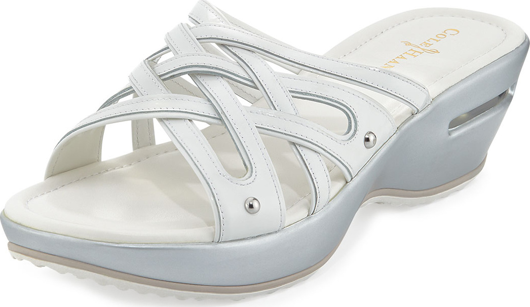 Cole Haan Air Ezra Strappy Wedge, White