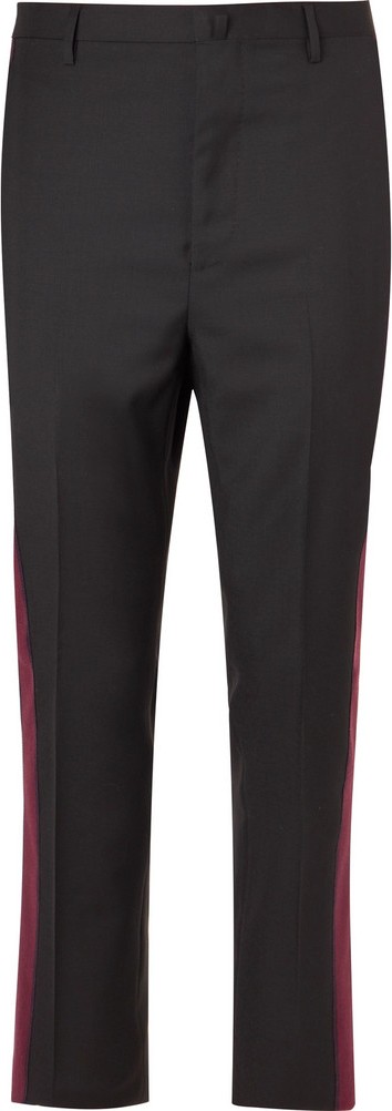 Lanvin Slim-Fit Striped Wool-Twill Trousers
