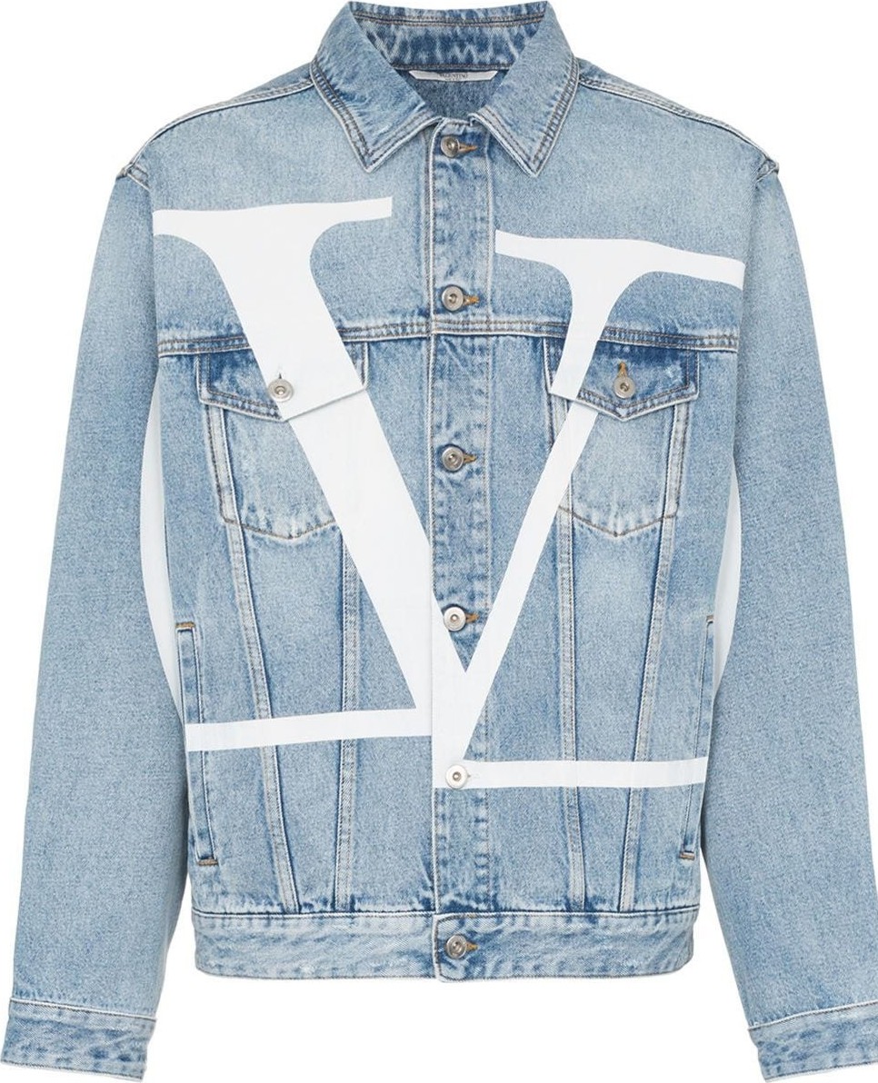 Valentino Light blue logo denim jacket