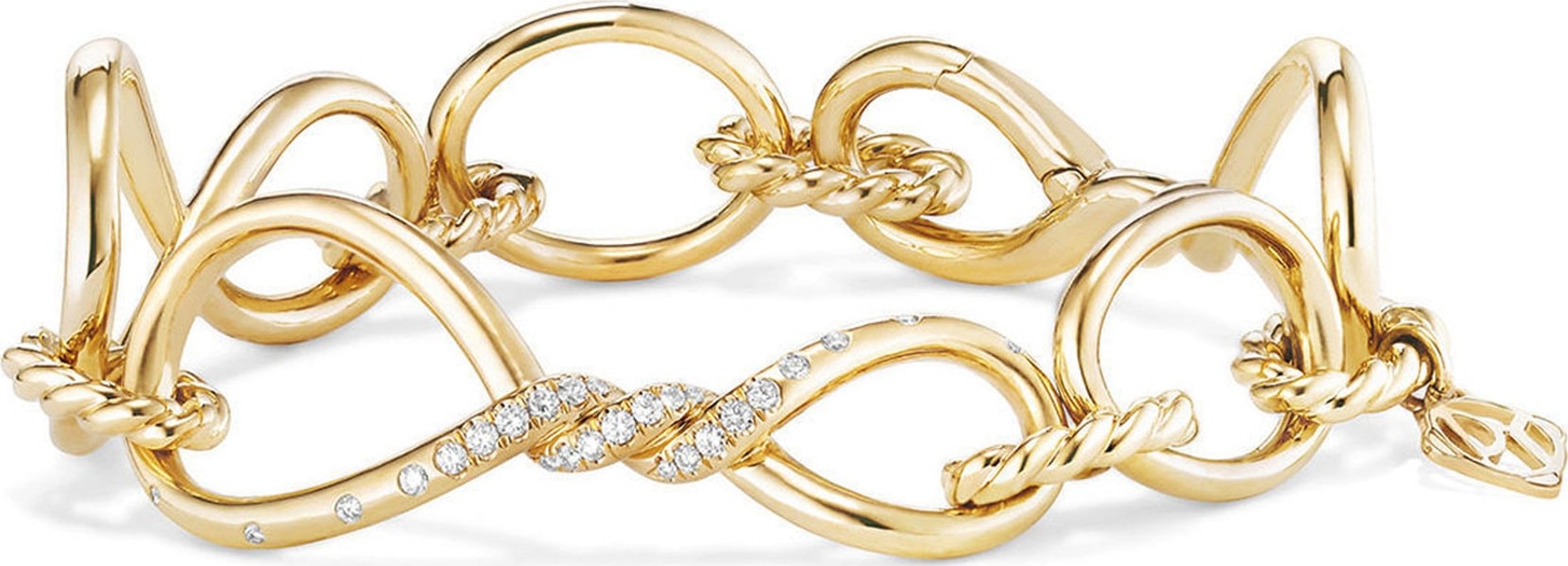 David Yurman Continuance Chain Bracelet with Diamonds