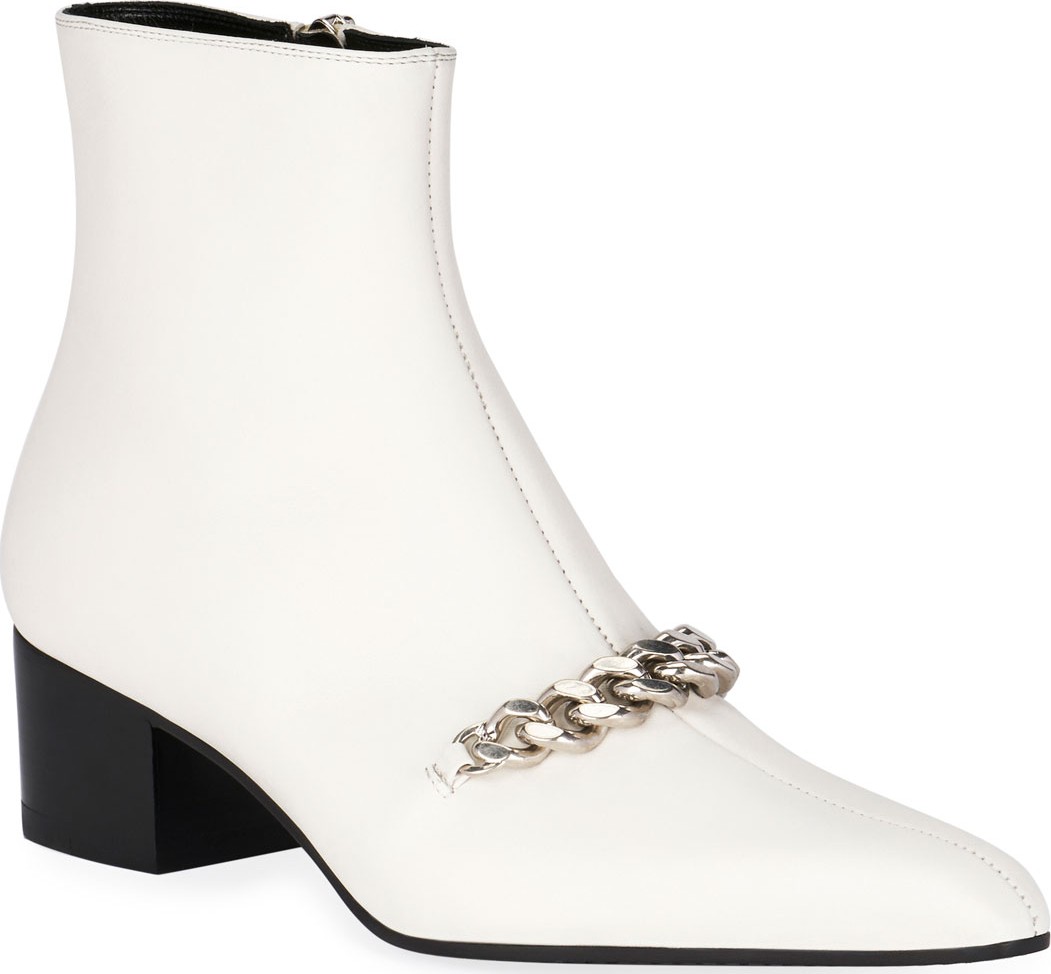TOM FORD Leather Chain Ankle Booties